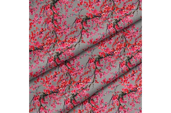 Polyester  Kirschblüten 1