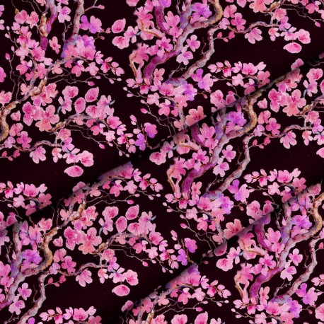 Polyester  Kirschblüten 3