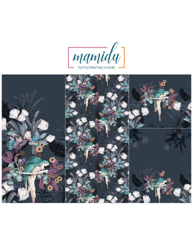 POLYESTER PANEL FÜR Schlafsack TROLLEY- Jungle parrots 1