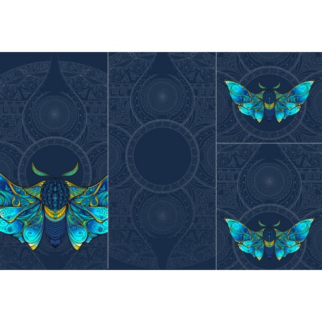 Panel for sleeping bag Colorful moth