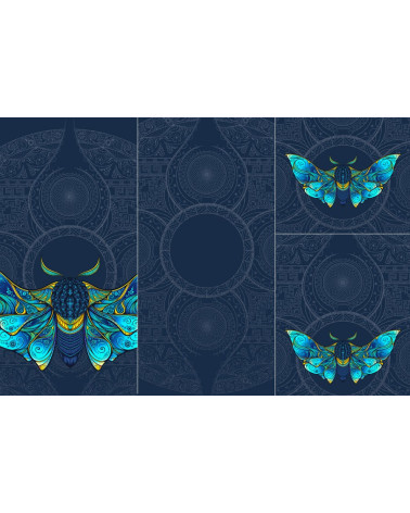 POLYESTER PANEL FÜR Schlafsack TROLLEY- Colorful moth