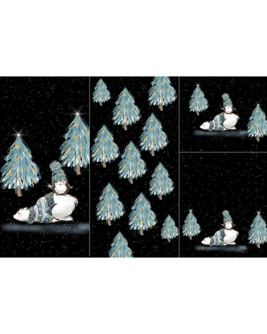 Panel for sleeping bag - Arctic land 1 - BLACK