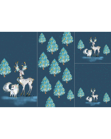 Panel for sleeping bag Colorful moth - Arctic land 2