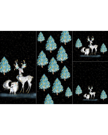 Panel for sleeping bag - Arctic land 2 - BLACK