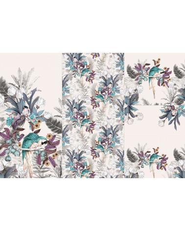 Panel for sleeping bag - Jungle parrots - 2